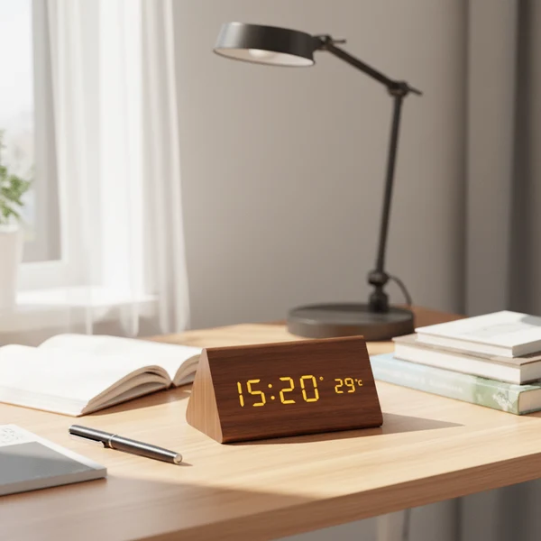 Wall Clock LED Digital Voice Control Modern Desk Clock - Image 1